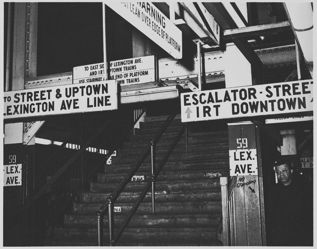 Station métro New-York - archive 1965