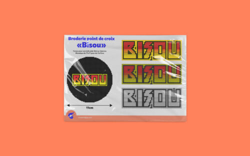Bisou - Modèle pour broderie point de croix